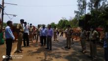 Inspection conducted by the Collector of South Goa District along with the Dy. Collector and Mamlatdar of Canacona taluka at the Canacona Border Check post