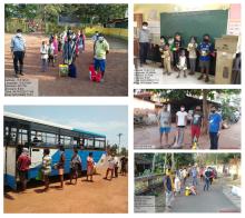 Distribution of cooked food and dry ration at shelter homes and various places in North Goa on 19/04/2020