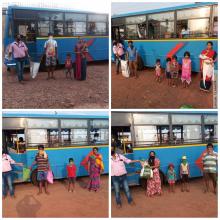 Distribution of essential commodities to the needy by using modified kadamba buses