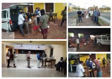 Distribution of cooked food and dry ration at shelter homes and various places in North Goa on 19/04/2020