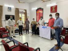 22-Apr-2020 Report 1: North Goa Collector, R.Menaka IAS & Additional Collector, Jyoti Kumari IAS met Mattzus Learning Technologies.  100+ PPE Face Shields designed/manufactured by this Certified @Startup_Goa was given @Coll_NorthGoa.  JCI Colvale is supporting the startup in this endevor