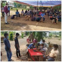 17-May-2020 Report: Registration of migrants of Uttarakhand at GIPARD Ella undertaken by District Administration North Goa to repatriate the migrants of Uttarakhand via Shramik Express.