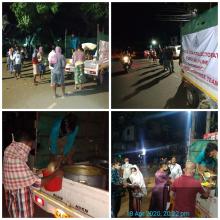Distribution of cooked food to the needy in North Goa