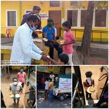 21-Apr-2020 Report 1: Distribution of cooked food and dry ration to the needy and migrants in shelter houses and other places across North Goa District 