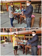 06-May-2020 Report 1: Distribution of wages/remuneration to the stranded labourers  kept at shelter home in Bicholim by Mamlatdar of Bicholim Taluka.