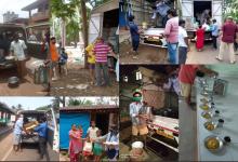 Distribution of cooked food  to the needy people in South Goa District.