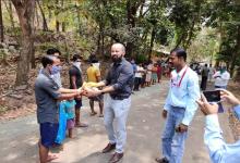 Distribution of Dry Ration through the hand of Shri. Hemant Kumar, IAS, Nodal Officer for Food Distribution.
