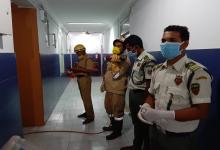 Sanitization activity carried out at Margao Residency Quarantine Center.