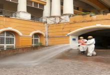 Sanitization of the Collectorate Building in South Goa.