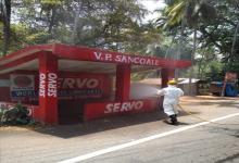 Sanitization carried out at Sancoale Village Mormugao Taluka by the District Administration South Goa.