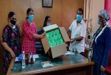 Distribution of Sanitary Pads to ESI Hospital and Hospicio Hospital Margao respectively by District Administration South Goa.