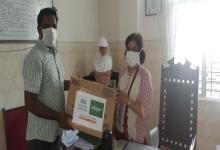 Distribution of Sanitary Pads to ESI Hospital and Hospicio Hospital Margao respectively by District Administration South Goa.