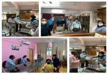 21-Apr-2020 Report 3: Hon'ble Revenue Minister Smt. Jennifer Monserrate distributed PPE like face masks and face cover shields, hand sanitizers and gloves to the office of Mamlatdar of Bicholim, North Goa 