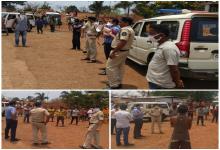 Dy Collector Tiswadi Vivek HP IAS visited Kadamba Plateau and reached out to provide assistance to 300 migrant laborers 