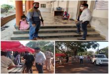 Inspection conducted by shri Pravinjay Pandit Mamlatdar of Bicholim Taluka at Dodamarg Bicholim Checkpost to oversee the functioning of Web based software devised for recording of entries of vehicles alongwith ITG official. The said system is operational and few entries of vehicles have been already recorded in the system.