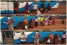 25-Apr-2020 Report 1: Cooked food being served to the needy. It reaches them on time at various places through modified Kadamba Buses