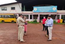 04 Aug 2020 Report: Vandana Rao IAS Additional Collector North Goa inspected Dodamarg Bicholim  Border Checkpost alongwith shri Deepak Vaigankar Deputy Collector Bicholim and shri Pravinjay Pandit Mamlatdar of Bicholim.