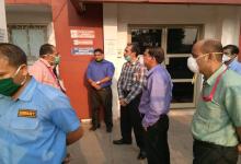 Inspection conducted by the Dy. Collector & SDM, Salcete in one of the Pharmaceutical at Verna regarding implementation of measures such as Social Distancing, Sanitation etc..